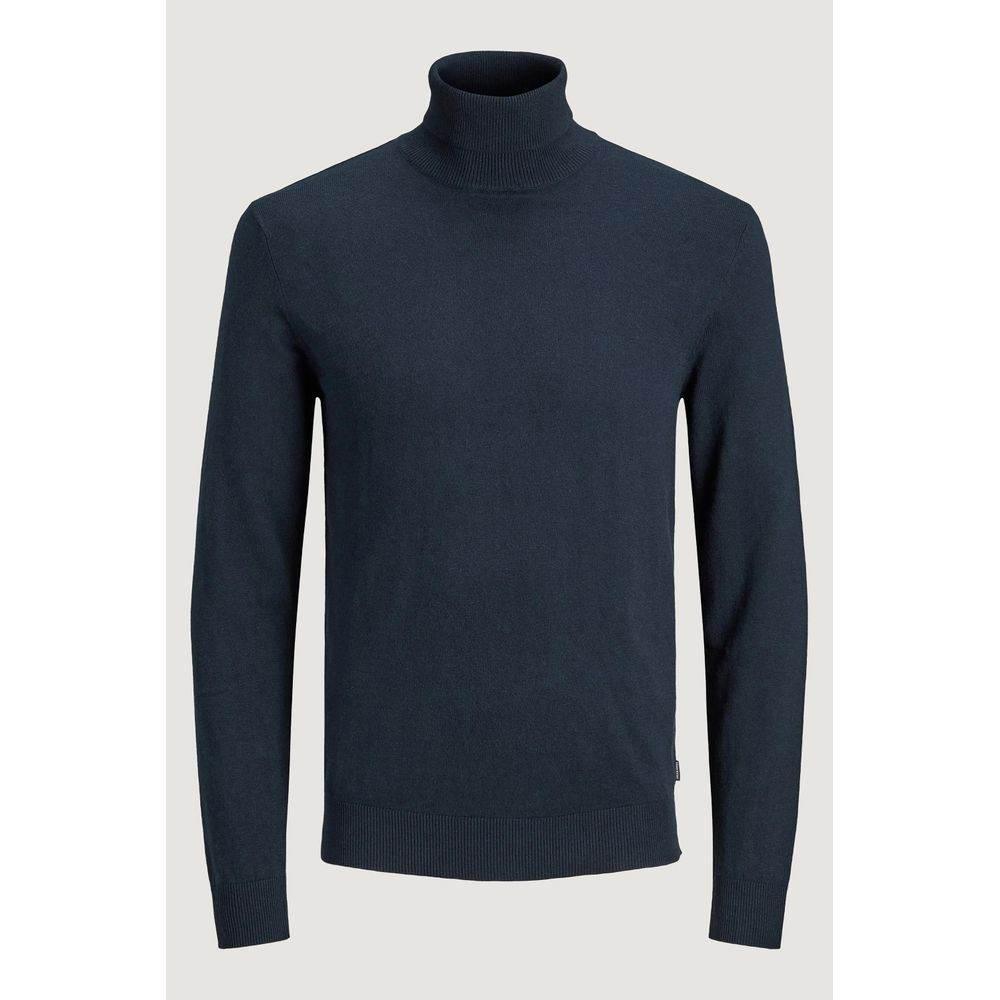 Jack Jones Blue Cotton Turtleneck - Hilstor