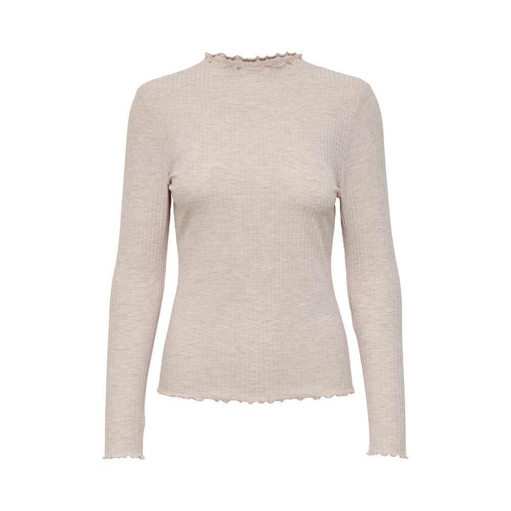 Only Beige Polyester Sweater - Hilstor