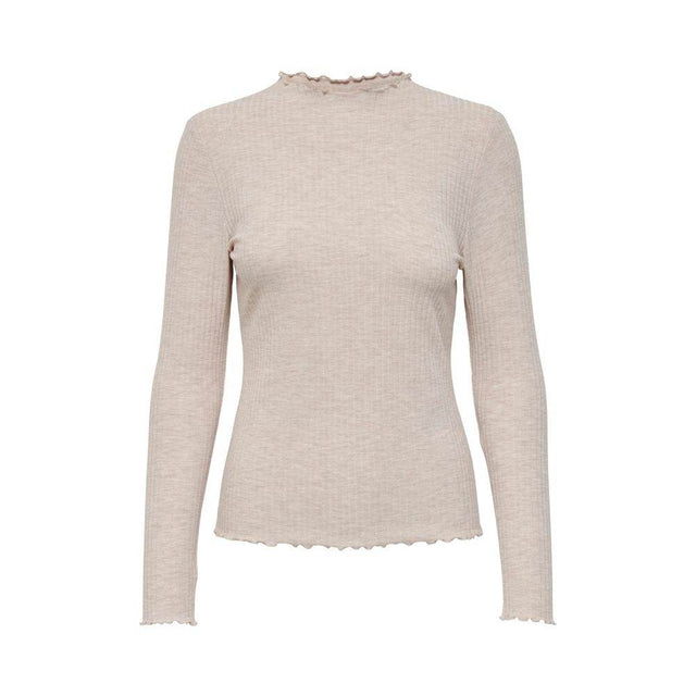 Only Beige Polyester Sweater - Hilstor