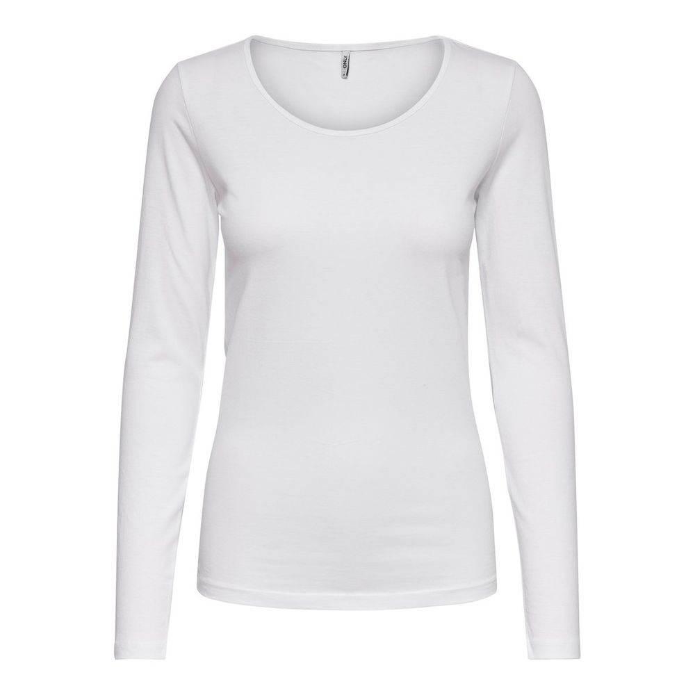 Only White Cotton Tops & T-Shirt - Hilstor