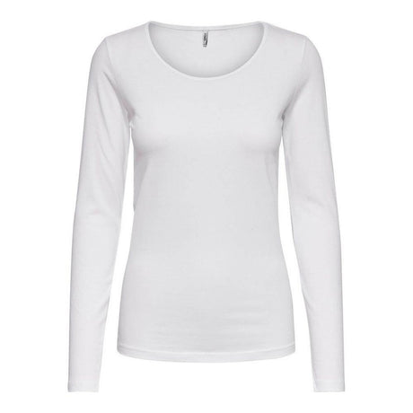 Only White Cotton Tops & T-Shirt - Hilstor