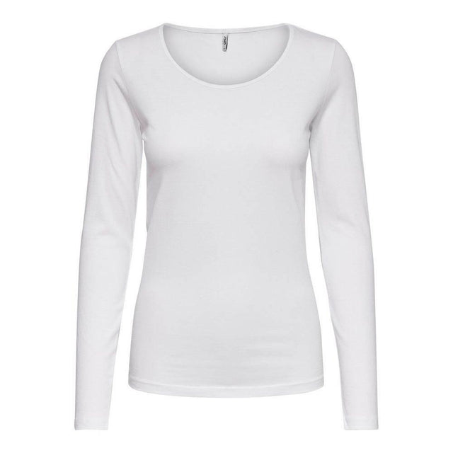 Only White Cotton Tops & T-Shirt - Hilstor