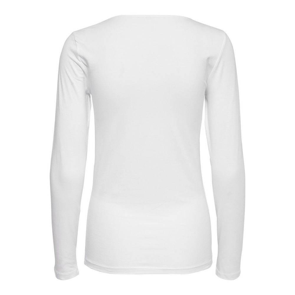 Only White Cotton Tops & T-Shirt - Hilstor