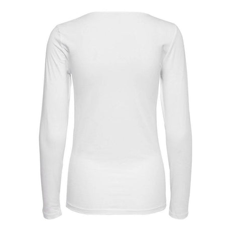 Only White Cotton Tops & T-Shirt - Hilstor