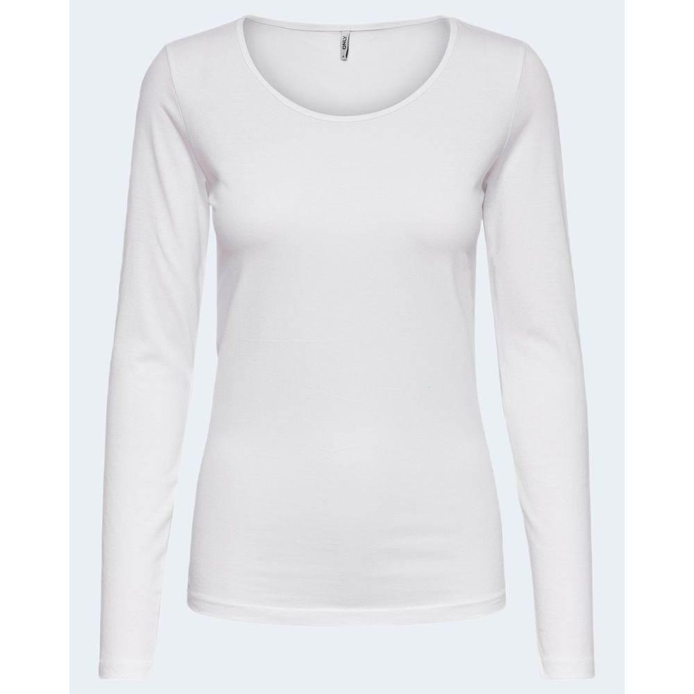 Only White Cotton Tops & T-Shirt - Hilstor