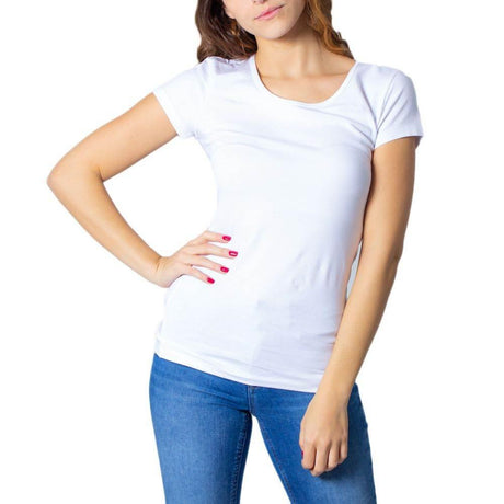 Only White Cotton Tops & T-Shirt - Hilstor