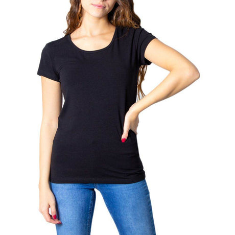 Only Black Cotton Tops & T-Shirt - Hilstor