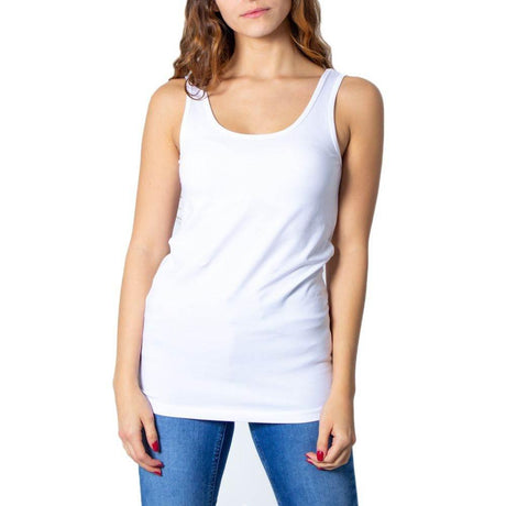 Only White Cotton Tops & T-Shirt - Hilstor