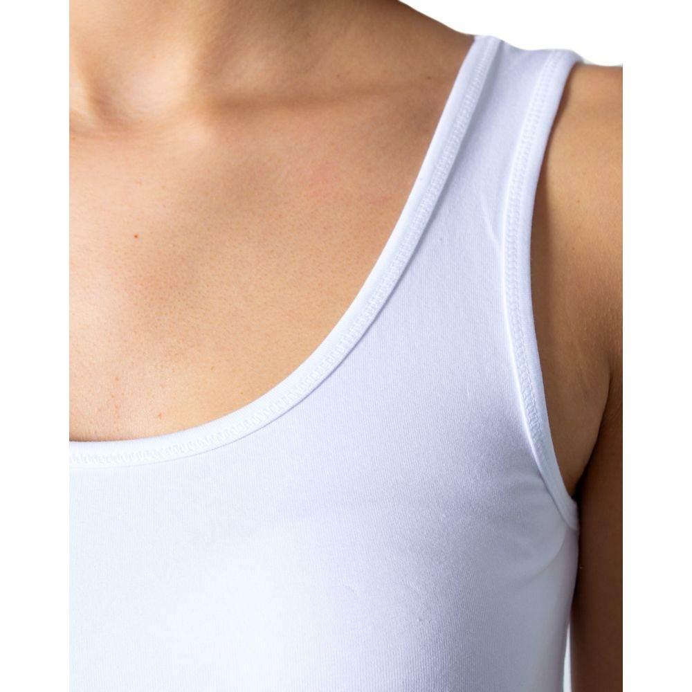 Only White Cotton Tops & T-Shirt - Hilstor