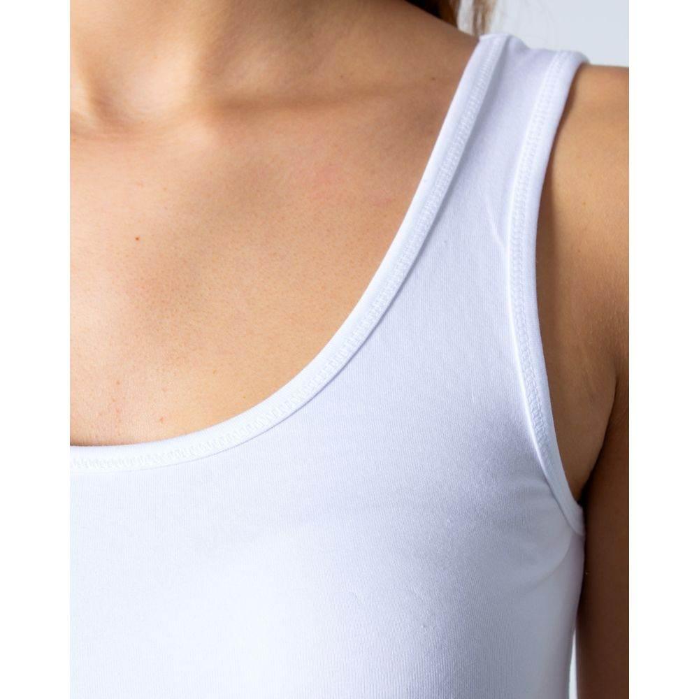 Only White Cotton Tops & T-Shirt - Hilstor