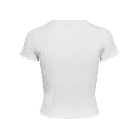Only White Polyester Tops & T-Shirt - Hilstor