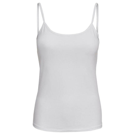 Only White Cotton Tops & T-Shirt - Hilstor