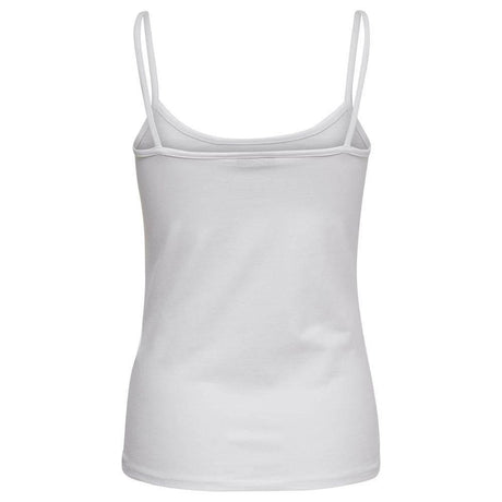 Only White Cotton Tops & T-Shirt - Hilstor