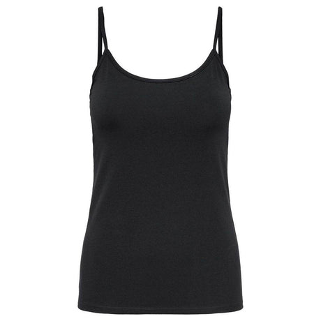 Only Black Cotton Tops & T-Shirt - Hilstor