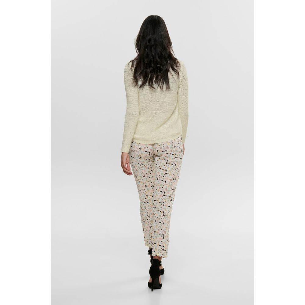 Only White Polyester Sweater - Hilstor