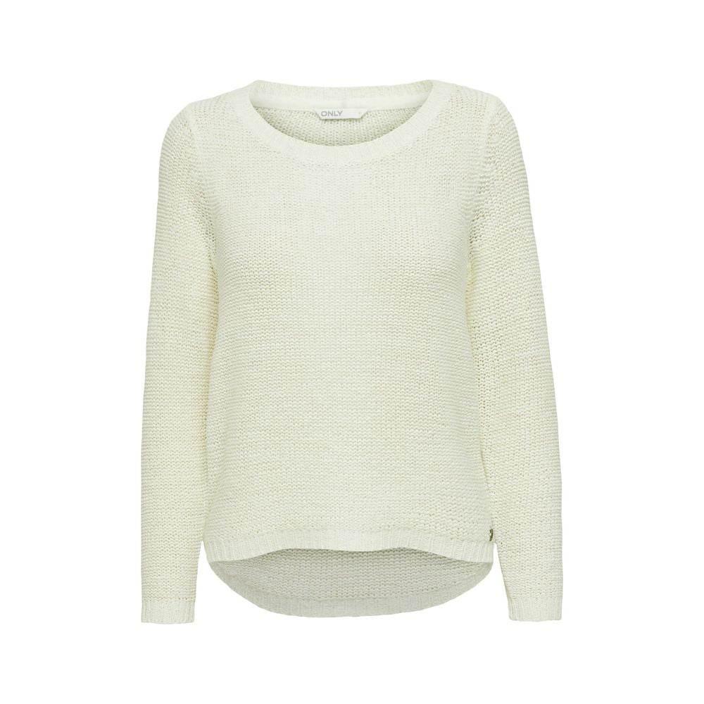 Only White Polyester Sweater - Hilstor