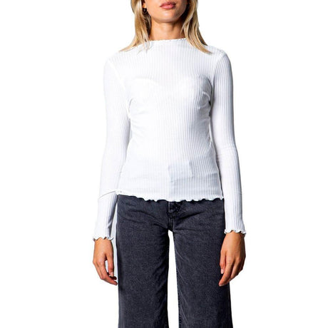 Only White Polyester Sweater - Hilstor