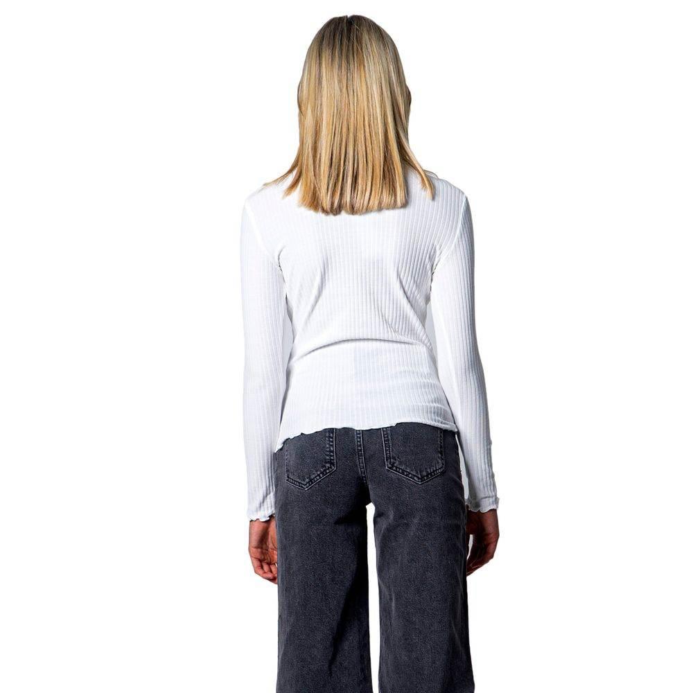 Only White Polyester Sweater - Hilstor