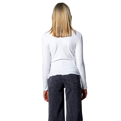 Only White Polyester Sweater - Hilstor