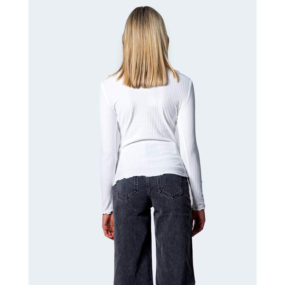 Only White Polyester Sweater - Hilstor