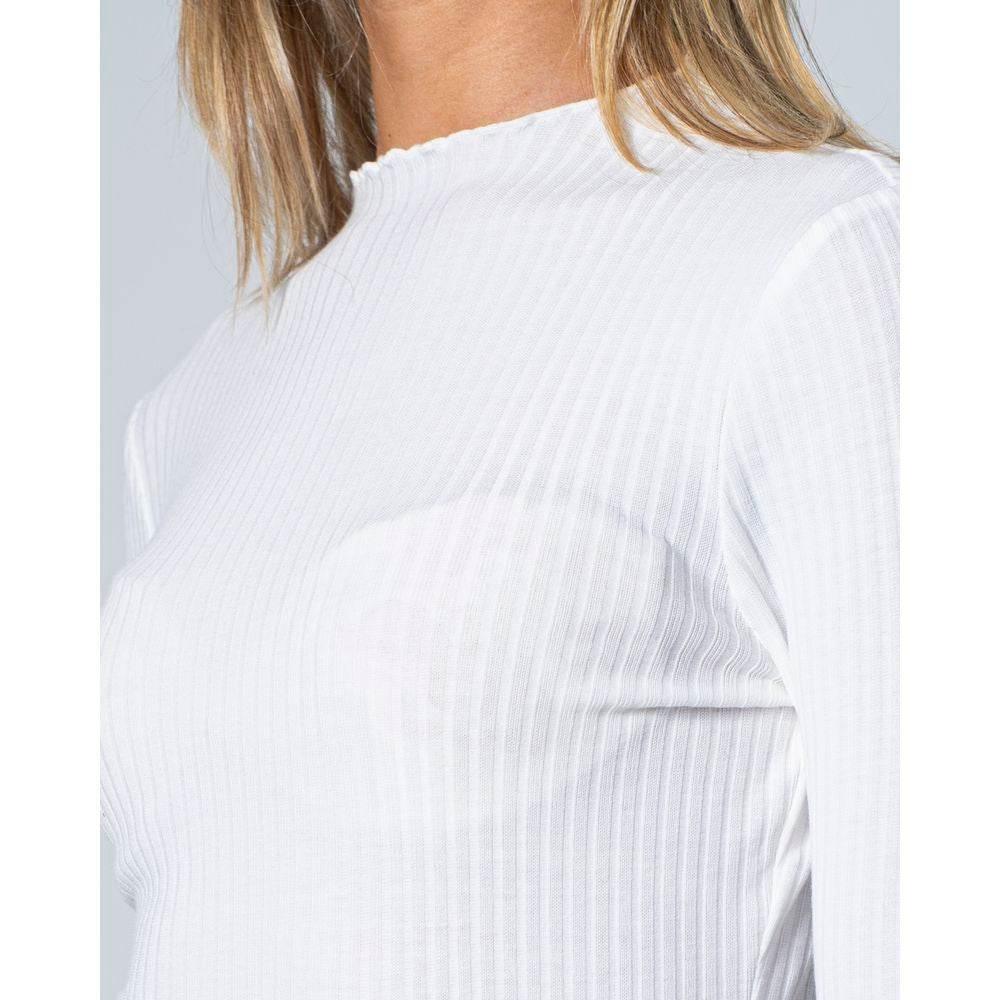 Only White Polyester Sweater - Hilstor