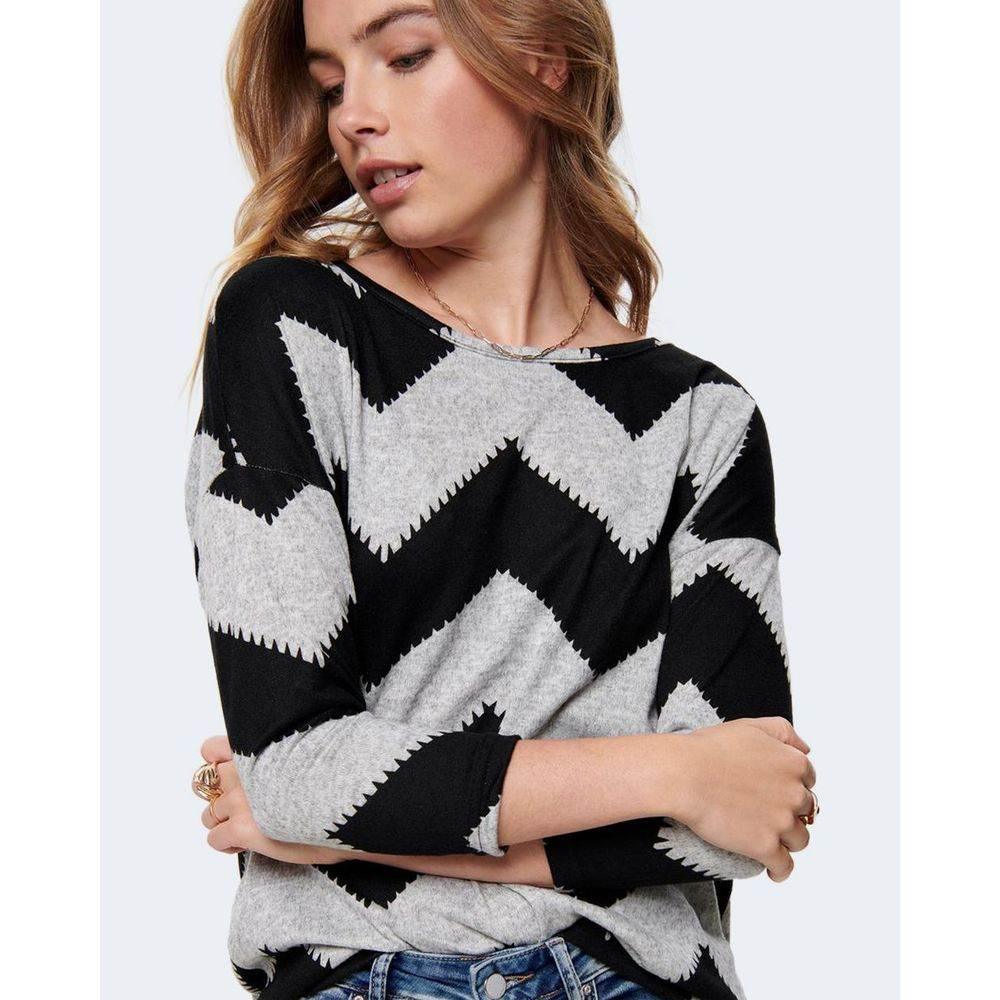 Only Gray Polyester Tops & T-Shirt - Hilstor