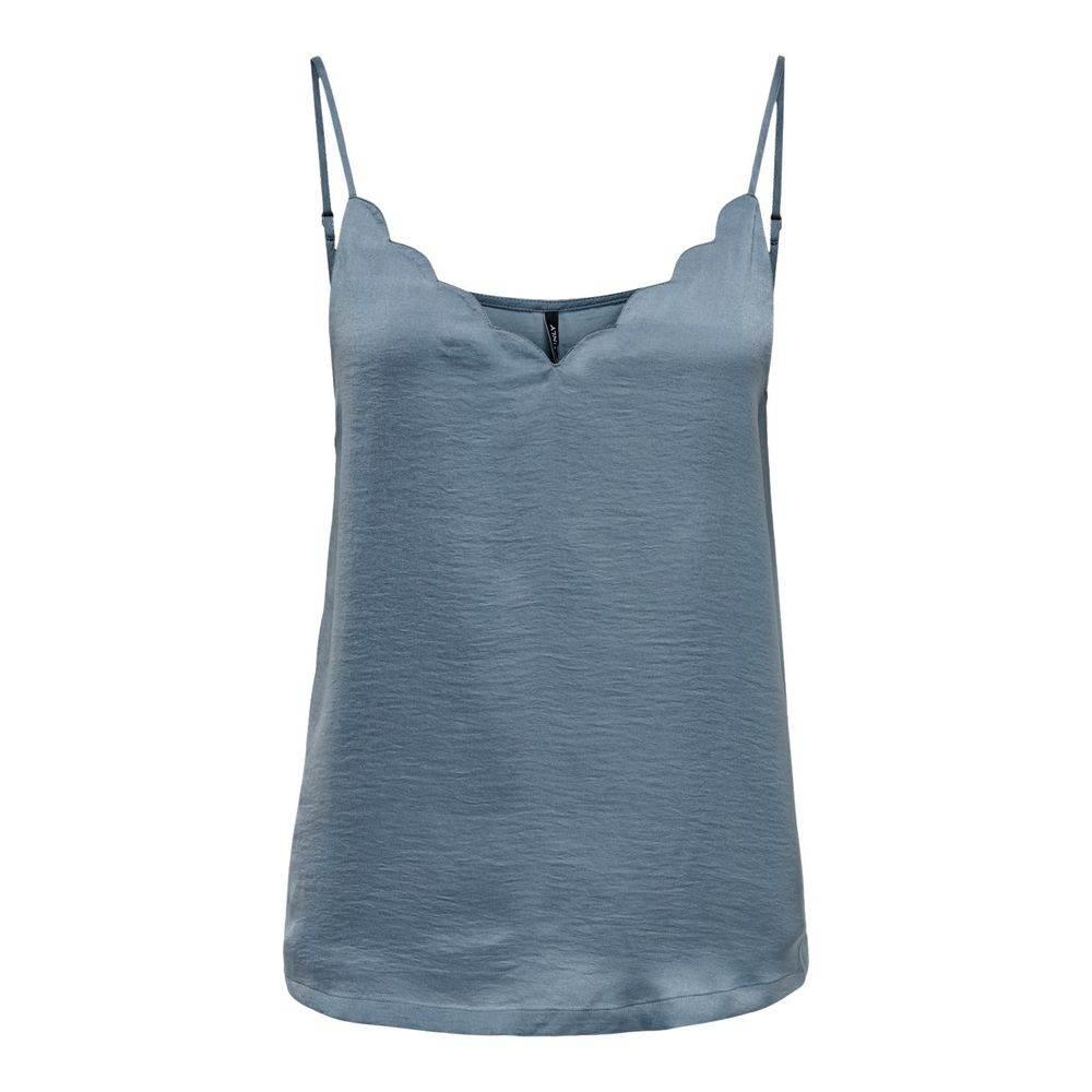 Only Blue Polyester Tops & T-Shirt - Hilstor