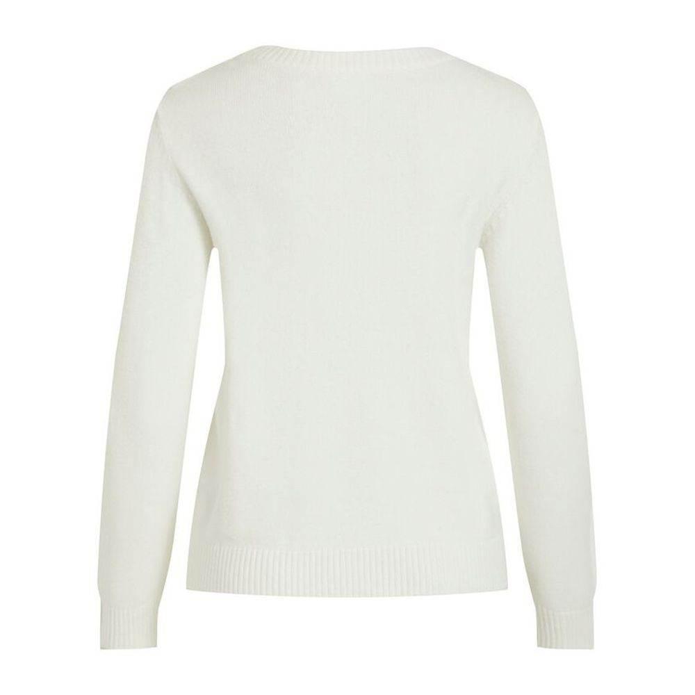 Vila Clothes White Viscose Sweater - Hilstor