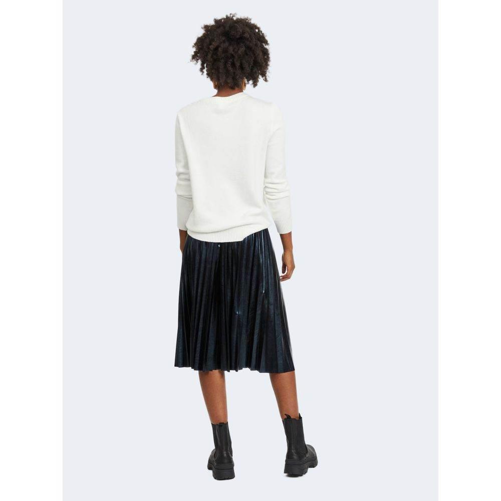 Vila Clothes White Viscose Sweater - Hilstor