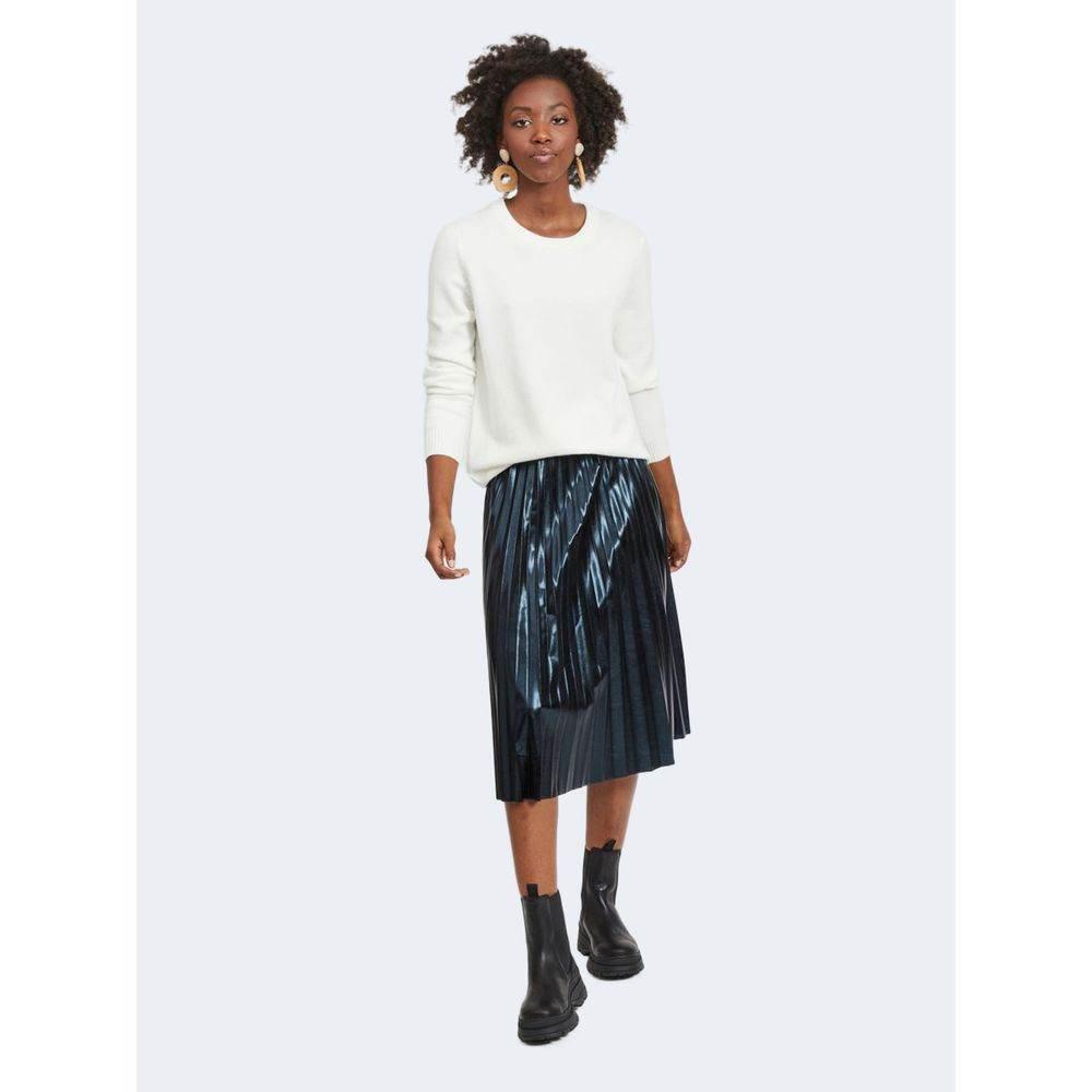 Vila Clothes White Viscose Sweater - Hilstor