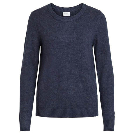 Vila Clothes Blue Viscose Sweater - Hilstor