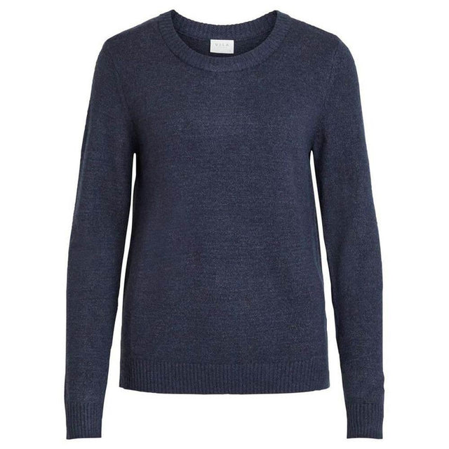Vila Clothes Blue Viscose Sweater - Hilstor