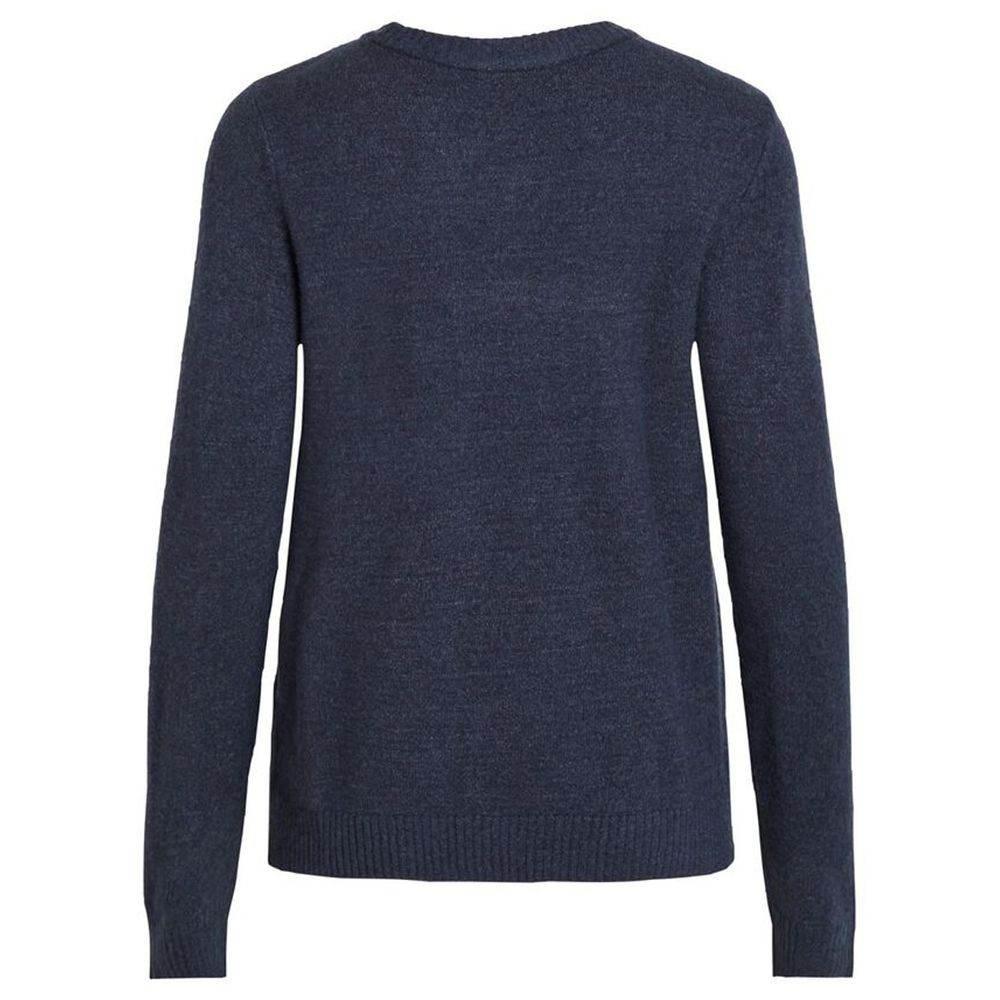 Vila Clothes Blue Viscose Sweater - Hilstor