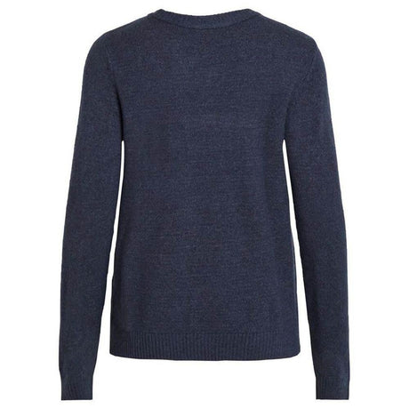 Vila Clothes Blue Viscose Sweater - Hilstor