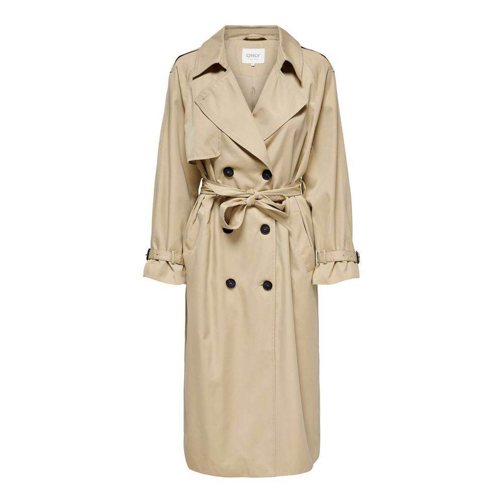 Only Beige Polyester Jackets & Coat - Hilstor