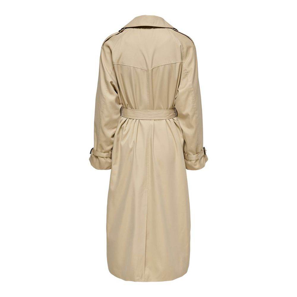 Only Beige Polyester Jackets & Coat - Hilstor