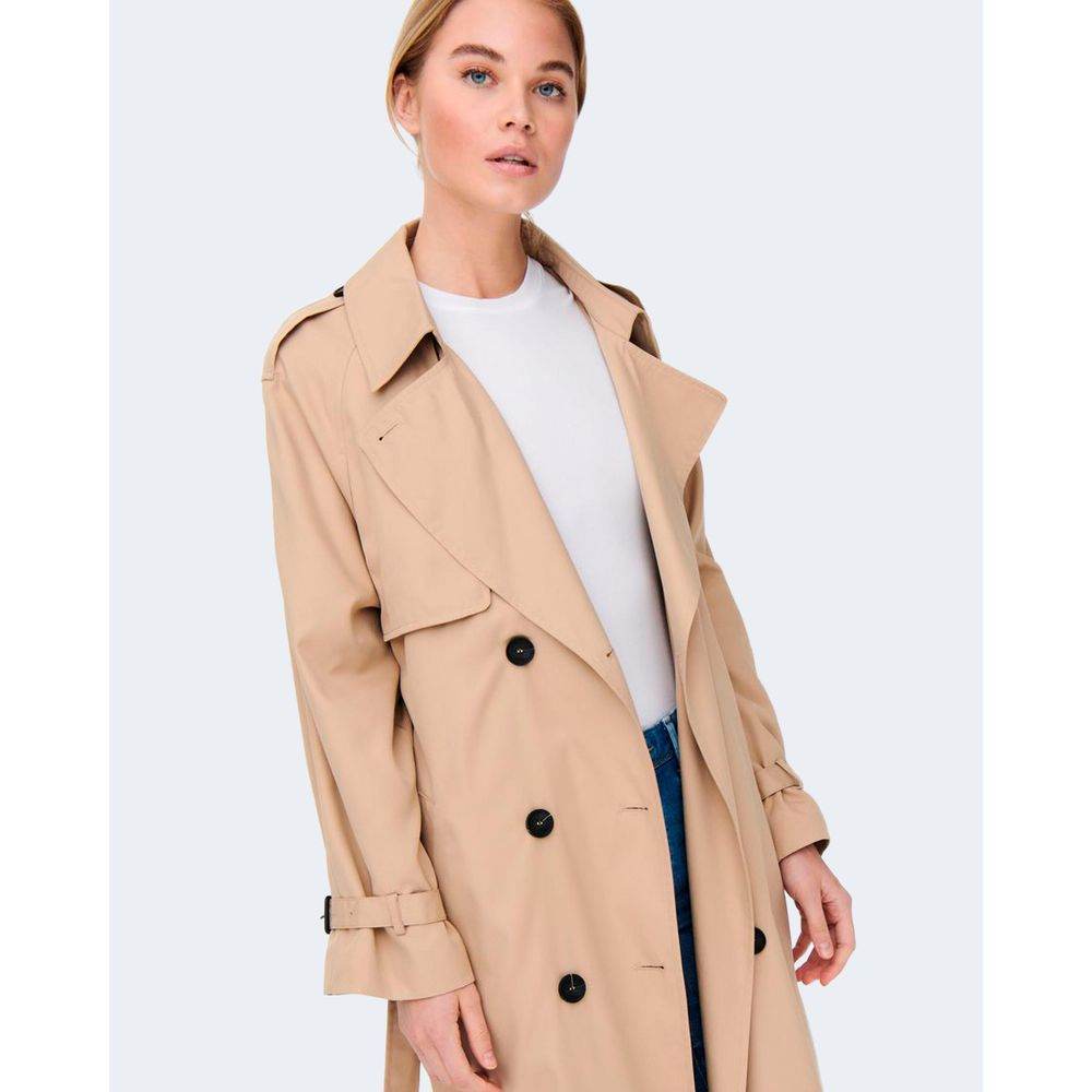 Only Beige Polyester Jackets & Coat - Hilstor