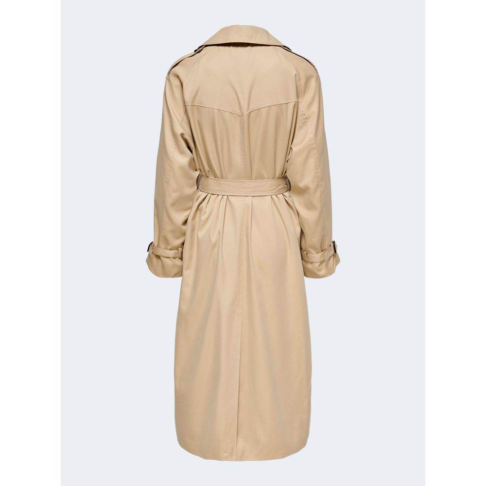 Only Beige Polyester Jackets & Coat - Hilstor