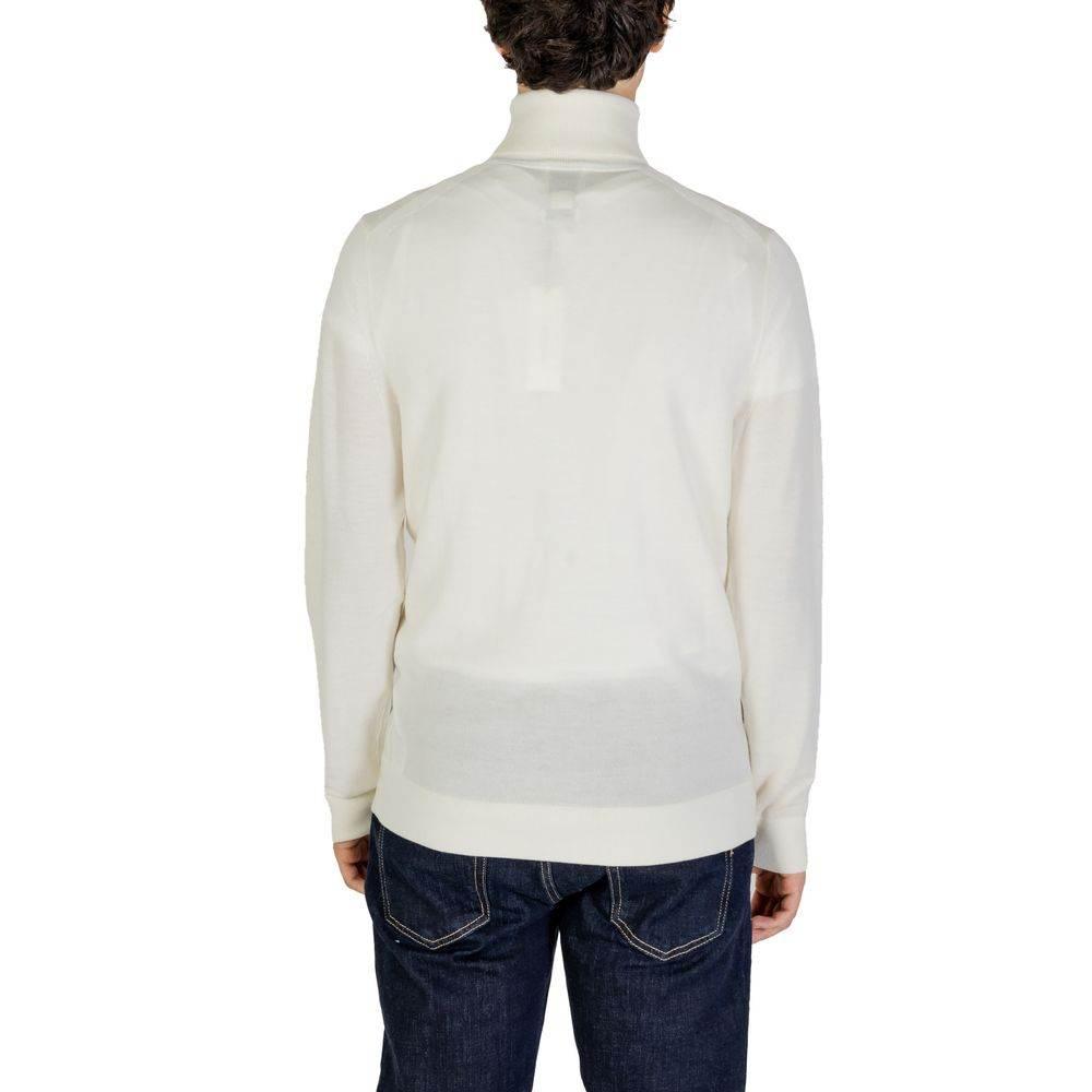 Calvin Klein Jeans Cream Wool Turtleneck - Hilstor
