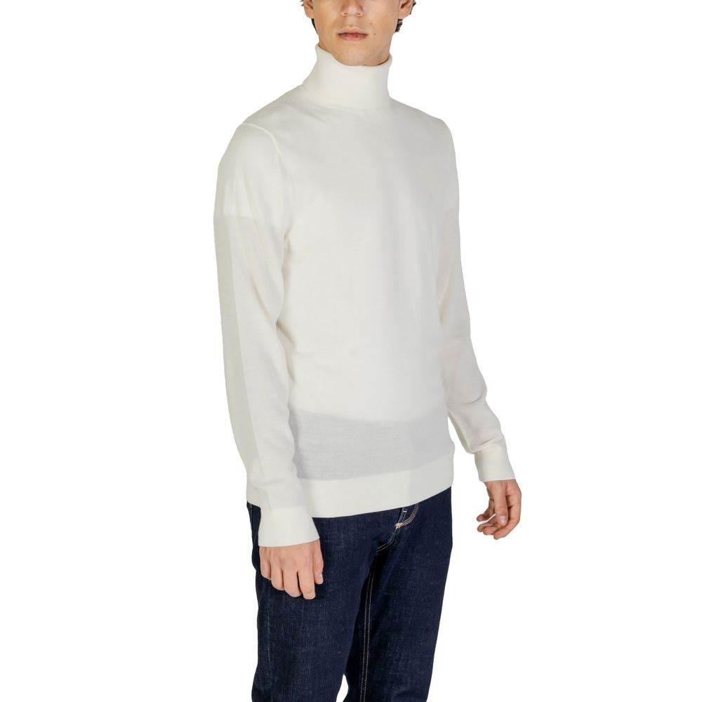 Calvin Klein Jeans Cream Wool Turtleneck - Hilstor