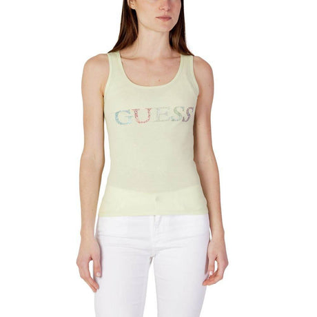 Guess Green Cotton Tank Top - Hilstor