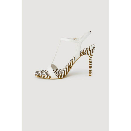 Guess White Leather Sandal - Hilstor