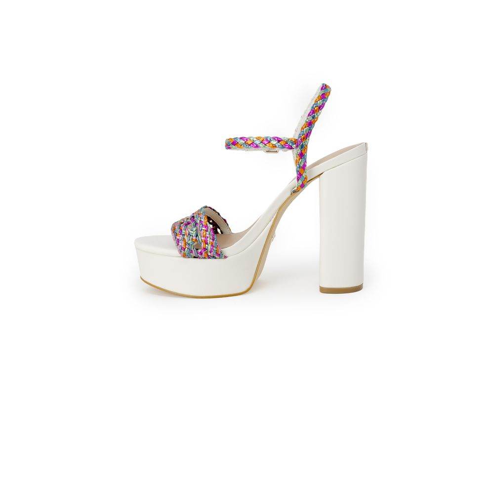 Guess White Polyester Sandal - Hilstor