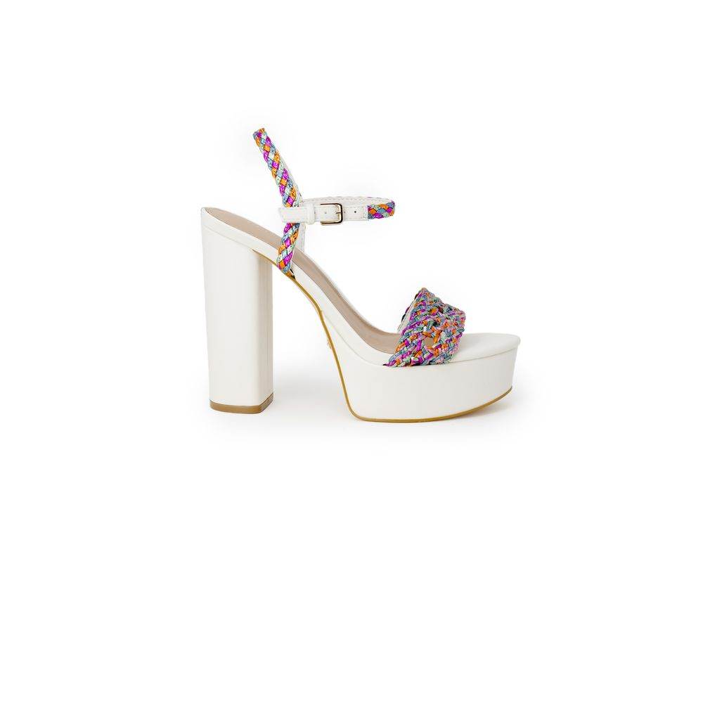 Guess White Polyester Sandal - Hilstor