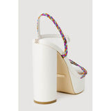 Guess White Polyester Sandal - Hilstor
