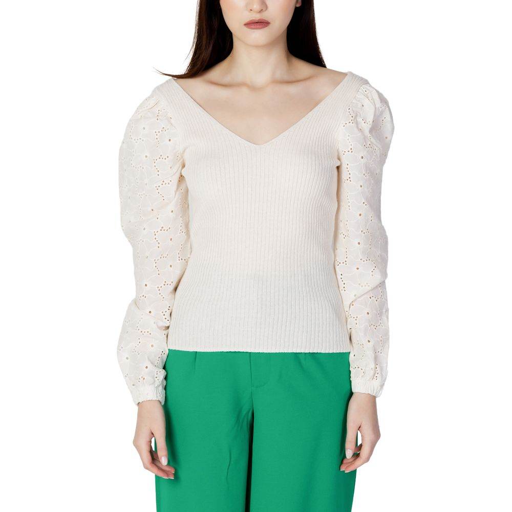 Only Beige Cotton Tops & T-Shirt - Hilstor