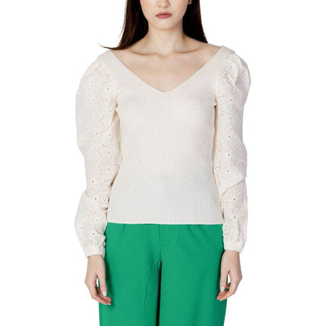 Only Beige Cotton Tops & T-Shirt - Hilstor