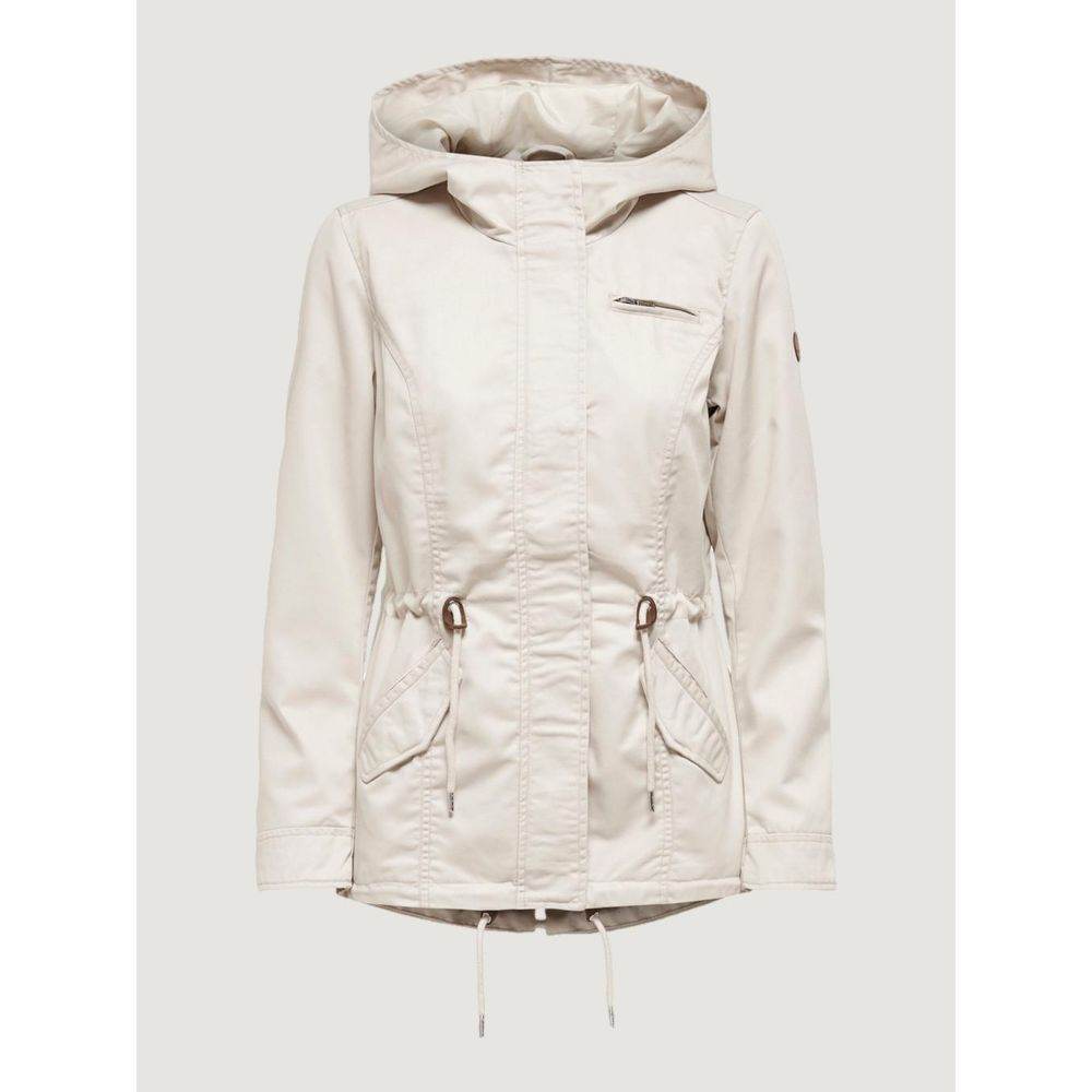 Only Beige Polyester Jackets & Coat - Hilstor