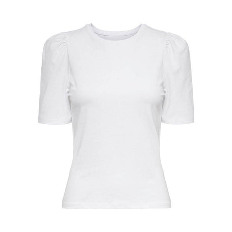 Only White Cotton Tops & T-Shirt - Hilstor