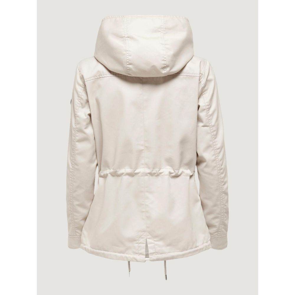 Only Beige Polyester Jackets & Coat - Hilstor
